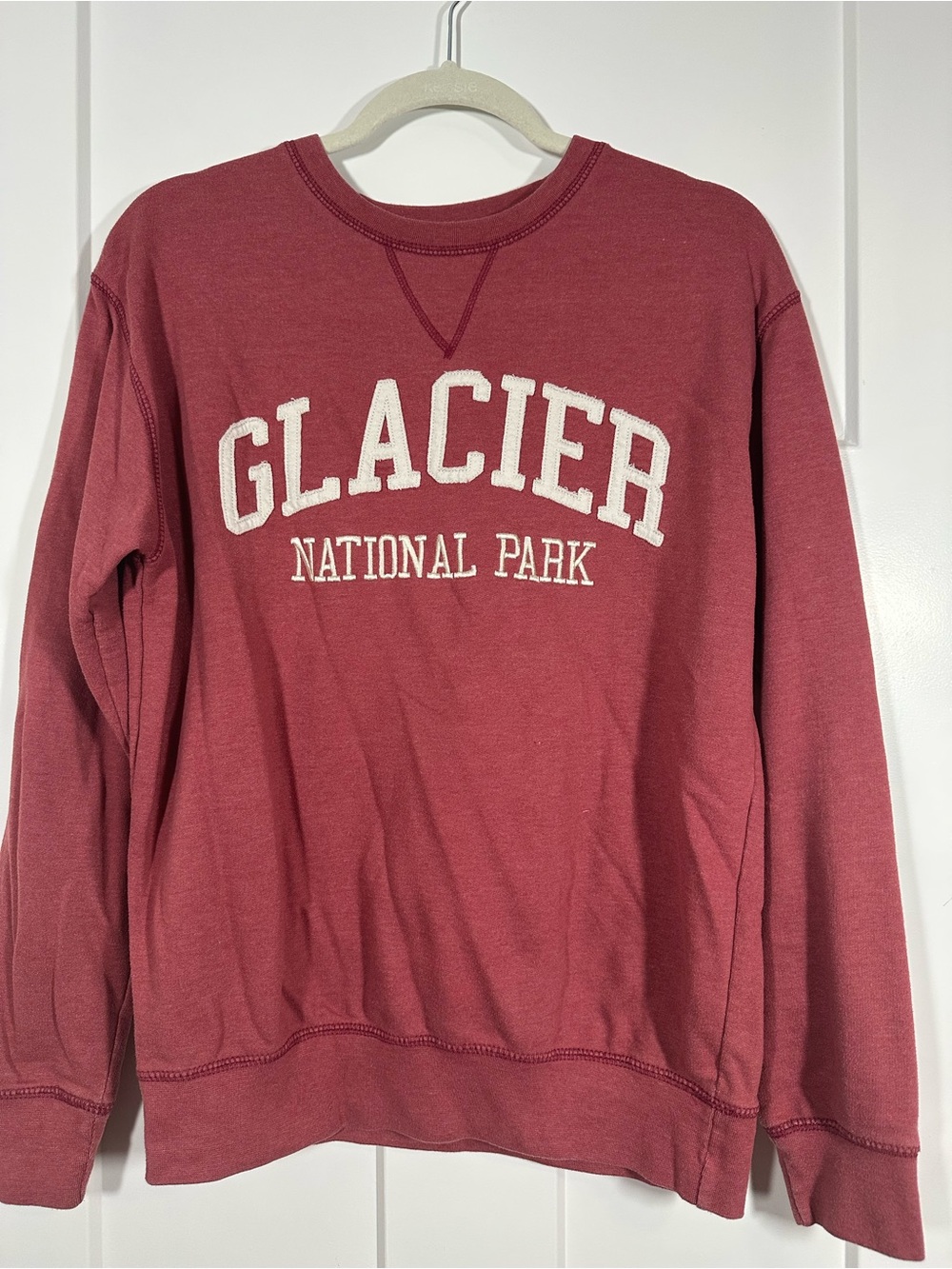 Glacier National Park Crewneck Sweatshirt - Red